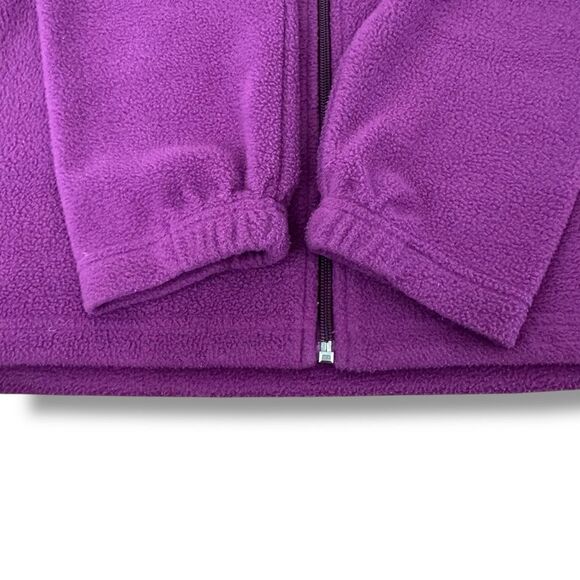 Columbia Dotswarm II Full Zip Fleece Jacket Women’s Large Purple Gray Sherpa - Picture 6 of 11